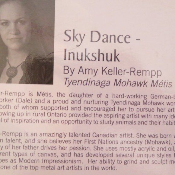 Sky Dance-Inukshuk 500 Piece Round Puzzle Indigenous Art Sealed Box (K744) - Picture 5 of 5